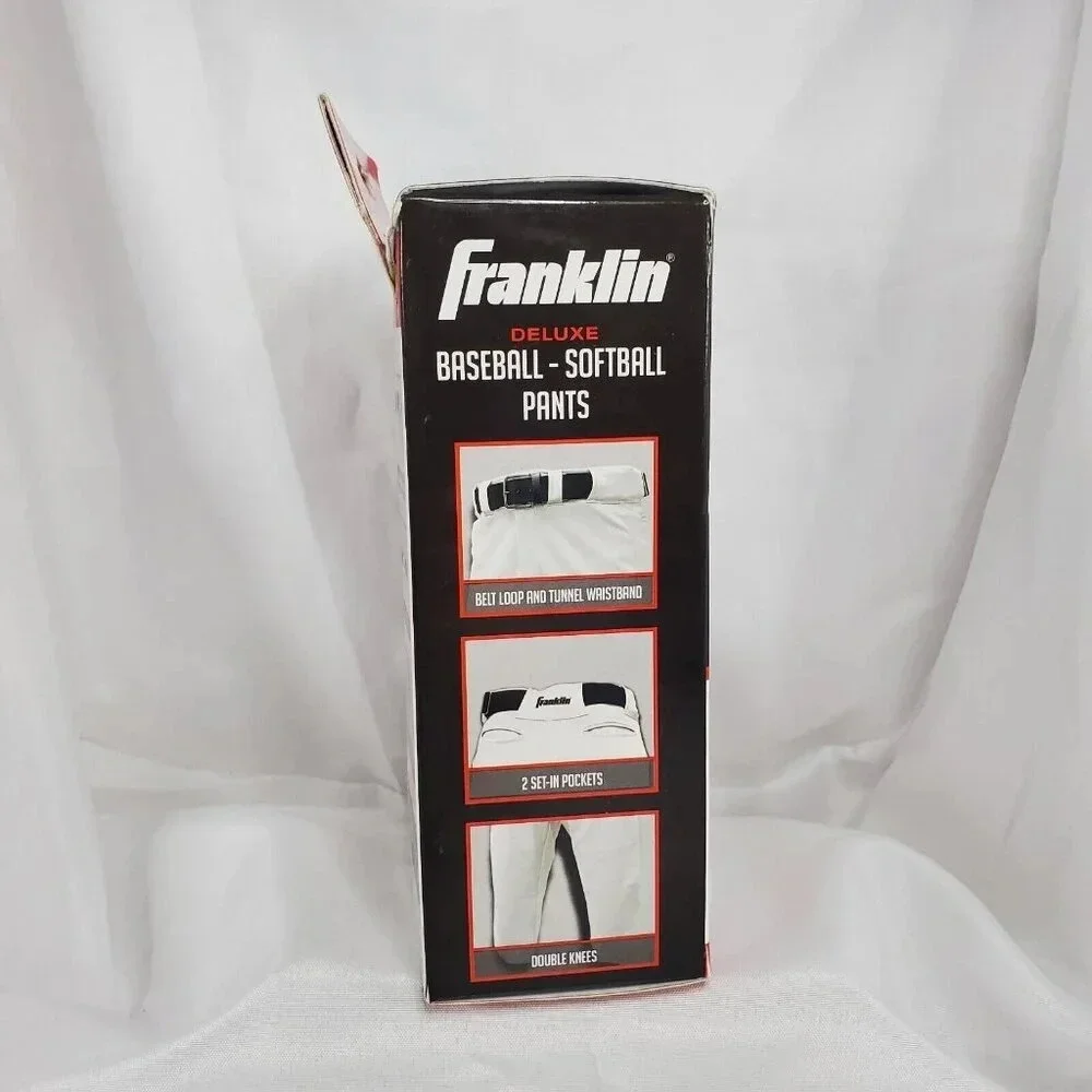 Franklin Deluxe Youth Small Baseball Softball Pants Boys Girls White - Picture 5 of 6